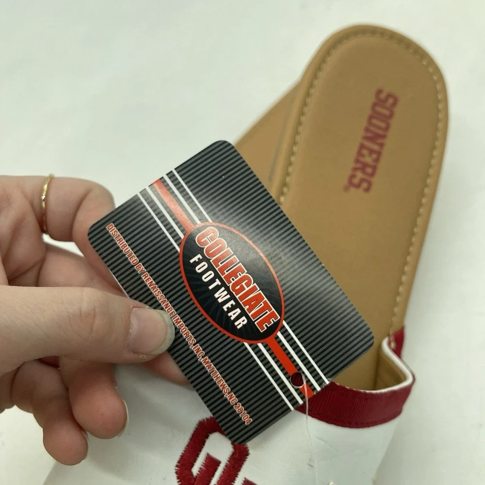University of Oklahoma Sooners Slides Womens 11 Primary Adjustable Sandals NEW